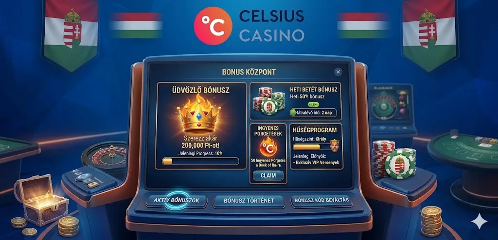 Celsius casino bonus 180% welcome promóció