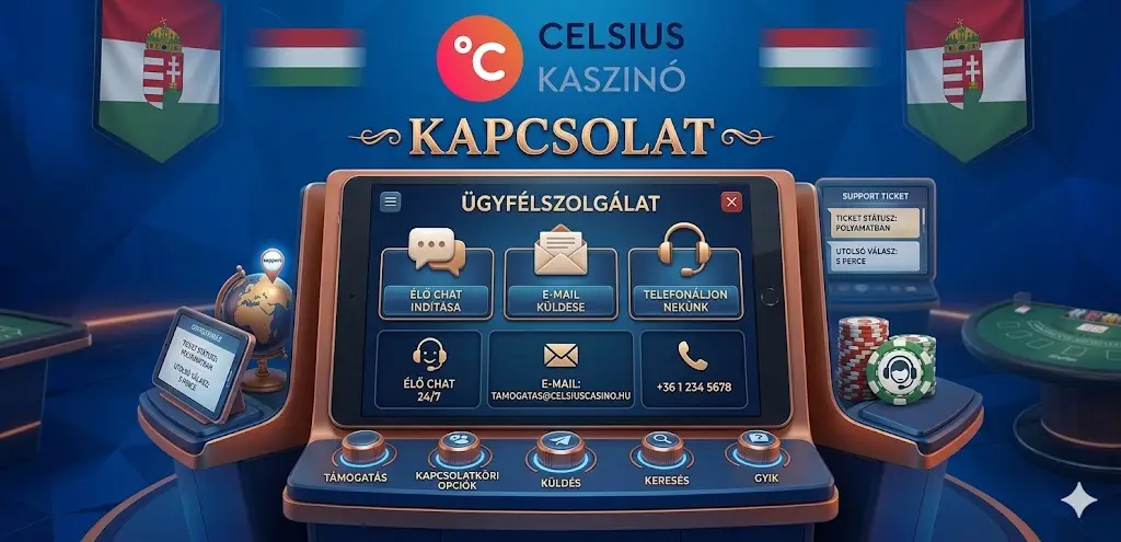 Kapcsolat - Celsius casino támogatás magyar nyelven