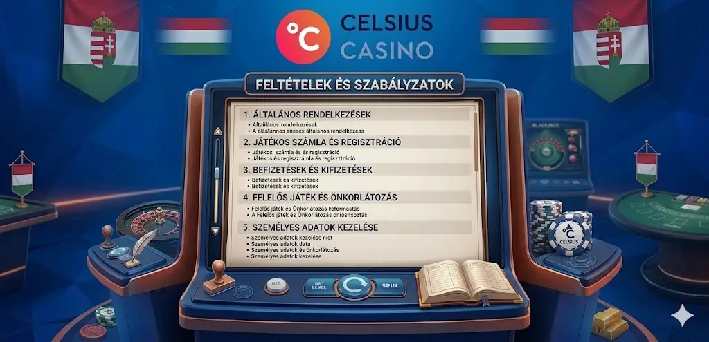 Felhasználási feltételek - Celsius casino HU